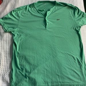 Lacoste Men's Henley Neck Cotton Jersey T-Shirt Size Large